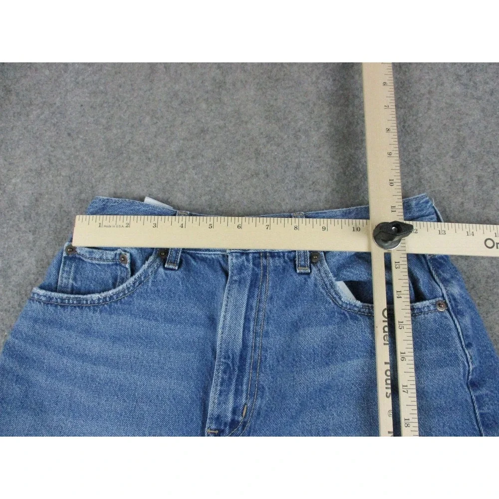 Levis Shorts Womens 26 Blue High Loose Premium Big E Denim Relaxed Medium Wash